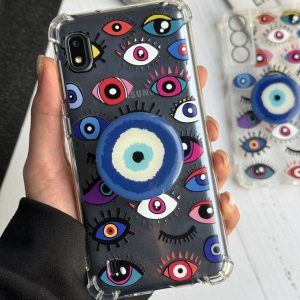 قاب موبایل سامسونگ چشم نظر پشت بیرنگ + پاپسوکت