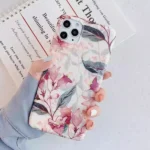 قاب موبایل آیفون گل شیپوری کرم (2090) - تصویر 2