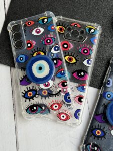 قاب موبایل شیائومی چشم نظر پشت بیرنگ + پاپسوکت - تصویر 3