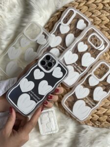 قاب موبایل سامسونگ قلب یخی محافظ لنزدار