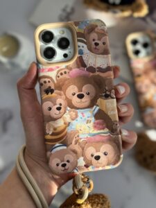 قاب موبایل آیفون خانواده خرسی + بند کوتاه خرسی - تصویر 3