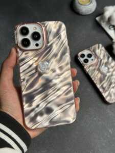 قاب موبایل آیفون موج ساحل رزگلد