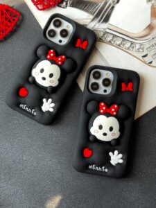 قاب موبایل آیفون میکی موس عشق سیلیکونی پاپ سوکت چسبیده - تصویر 2