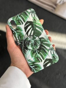 قاب موبایل آیفون برگ انجیری سبز ( 1052 ) - تصویر 2