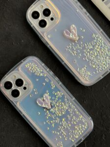 قاب موبایل آیفون قلب کریستالی آکواریومی - تصویر 3