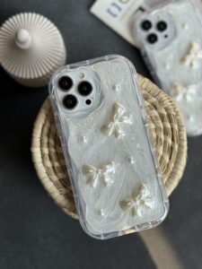 قاب موبایل آیفون پاپیون صدفی برجسته