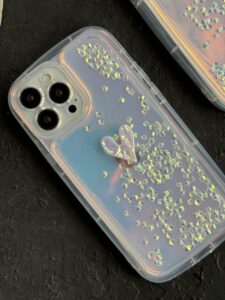 قاب موبایل آیفون قلب کریستالی آکواریومی - تصویر 2