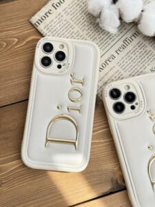قاب موبایل آیفون دیور بالشتی لوگو طلایی - تصویر 2