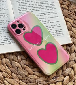 قاب موبایل آیفون قلب سرامیکی محافظ لنزدار ( 1040 )