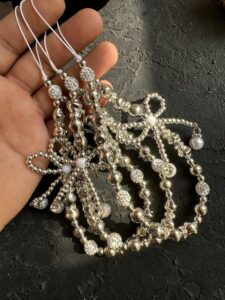 آویز و بند شاینی سیلور گره پاپیون - تصویر 3