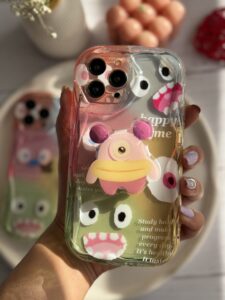 قاب موبایل آیفون هیولا پاستیلی هپی تایم + پاپسوکت