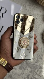 قاب موبایل آیفون لویی ویتون آینه و نگین حلقه