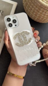 قاب موبایل آیفون کوکوشنل ایتالیانو + بندست مروارید - تصویر 2