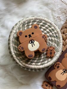 کاور ایرپاد خرس قهوه ای + بندست