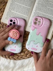 قاب موبایل آیفون شکلات کندی + پاپسوکت آبنبات - تصویر 3