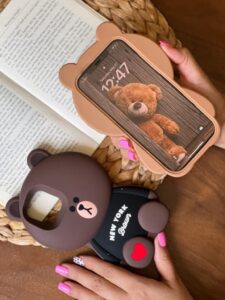 قاب موبایل آیفون خرس تدی سیلیکونی نیویورک - تصویر 3