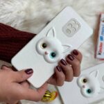 قاب موبایل آیفون گربه چشم تیله ای برجسته - تصویر 2