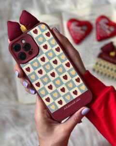 قاب موبایل آیفون استایلیش پاپیون زرشکی