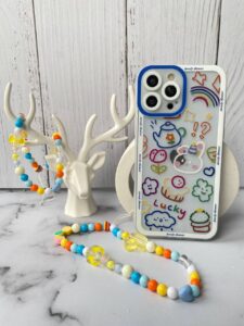 قاب موبایل آیفون لاکی پاستیلی پشت بیرنگ + بدون بند - تصویر 3