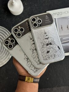 قاب موبایل آیفون پارتی سگ و گربه کرومی - تصویر 2