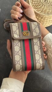 کیف فری سایز یک طرفه گوچی فونتی + بندچرمی - تصویر 2