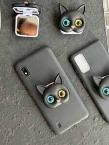 قاب موبایل شیائومی گربه سیاه پاپسوکت آیینه ای - تصویر 2