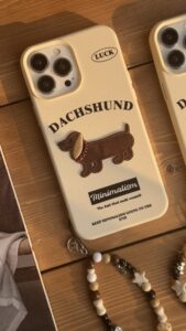 قاب موبایل آیفون سگ سوسیسی داکس هوند مینیاتوری - تصویر 2