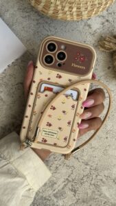 قاب موبایل گل رز فیوره جاکارتی + بندست