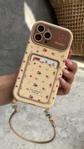 قاب موبایل گل رز فیوره جاکارتی + بندست - تصویر 2