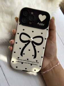 قاب موبایل آیفون میدنایت پاپیون قلبی - تصویر 2