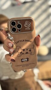 قاب موبایل ( آیفون ) کیوت پاپی خال خالی داکس هوند سوسیسی ( بدون بند ) - تصویر 3