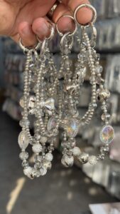 بند و آویز نگین انگشتری درشت پاپیون نقره ای - تصویر 3