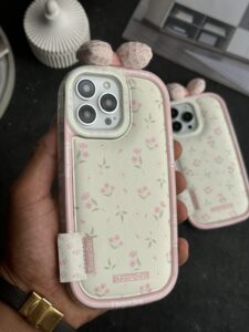 قاب موبایل آیفون گل دریا پاپیون بالشتی - تصویر 2