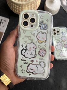 قاب موبایل آیفون گربه میومیو آیینه ای سبز