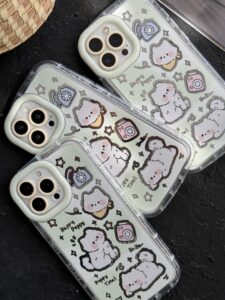 قاب موبایل آیفون گربه میومیو آیینه ای سبز - تصویر 2