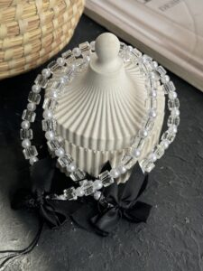 بند و آویز پاپیون مشکی