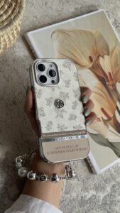 قاب موبایل آیفون کافی رز دورنگ + بندست - تصویر 3