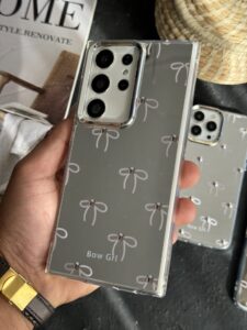 قاب موبایل سامسونگ پاپیون آیینه ای نگین دار