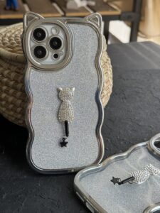 قاب موبایل آیفون گربه شاینی دیاموند - تصویر 3