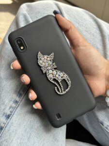 قاب موبایل شیائومی بلک کت نگین دار