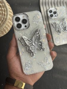 قاب موبایل آیفون پروانه سه بعدی بال متحرک استندشو