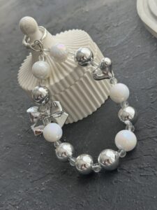 آویز و بند پاپیون نقره ای - تصویر 2