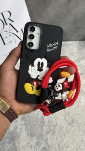 قاب موبایل ( سامسونگ - شیائومی ) میکی موس برجسته سیلیکونی ( بدون بند )