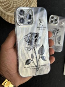 قاب موبایل آیفون گل رز سربی - تصویر 2