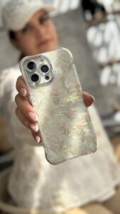 قاب موبایل آیفون باغ ژاپنی صدفی انگلیش هوم - تصویر 3