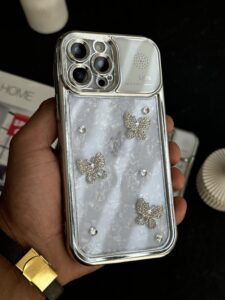 قاب موبایل آیفون پروانه نگین دار عطری