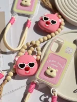 کاور ایرپاد خرس صورتی عینکی (کدa0181) - تصویر 2