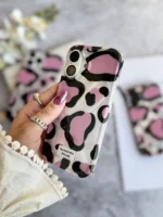 قاب پلنگی Romantic Pink آیفونی (کدC2062) - تصویر 3