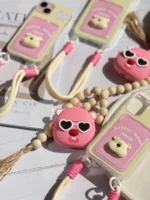 کاور ایرپاد خرس صورتی عینکی (کدa0181)