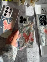 قاب پروانه رز فلای با آویز آیفون (کدC2147) - تصویر 3